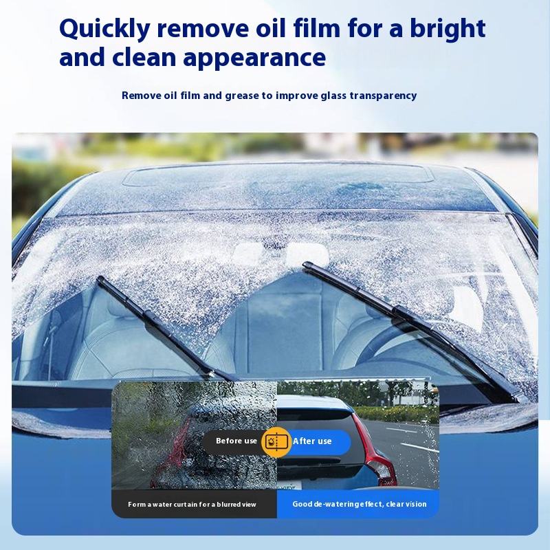 Car Windshield Cleaner & Oil Stain Remover Efficient Glass Oil Film Cleaner & Wash
