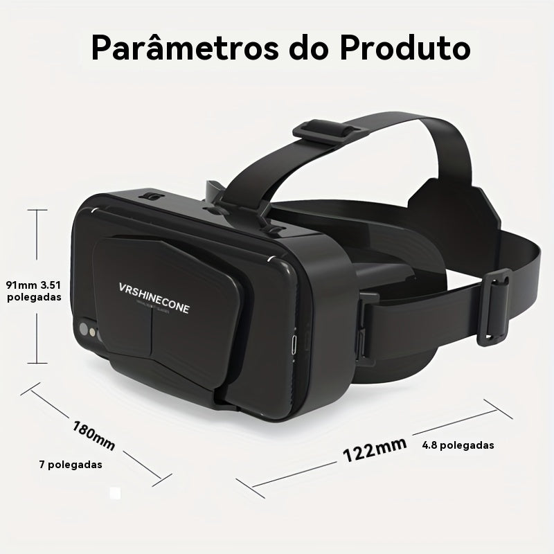 Óculos VR de Realidade Virtual 3D – Mergulhe em Um Mundo Além da Tela
