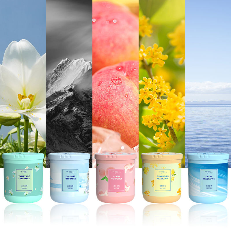 190g Solid Air Freshener Non-Fire Indoor and Car Aromatherapy Deodorant Balm Household Plastic Air Purifier