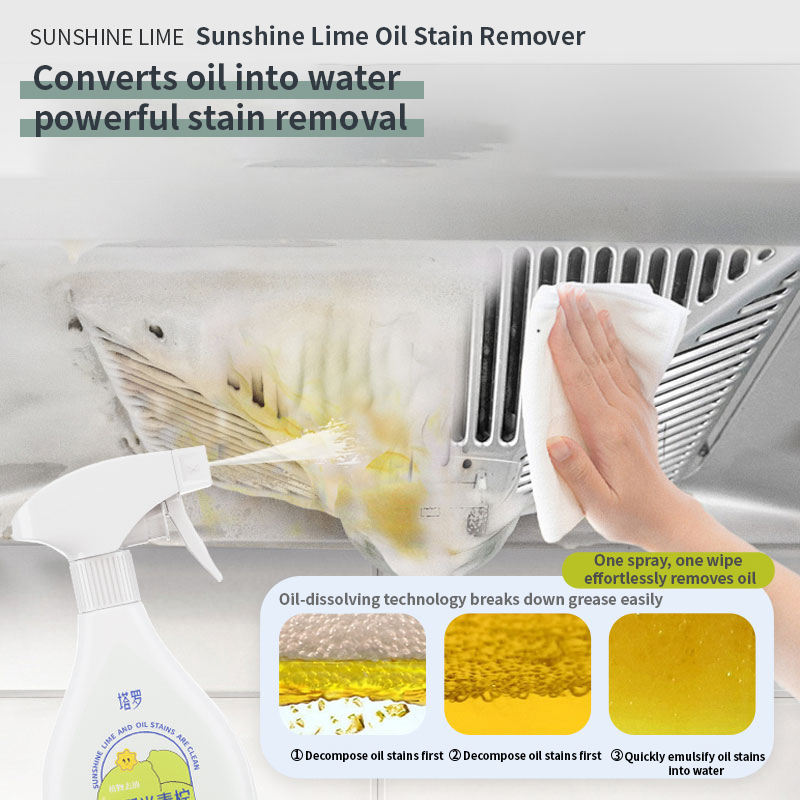 Kitchen Oil Stain Remover 500ml Heavy Oil Stain Cleaner with Strong Cleaning Power to Remove Oil Stains Grease Cleaner