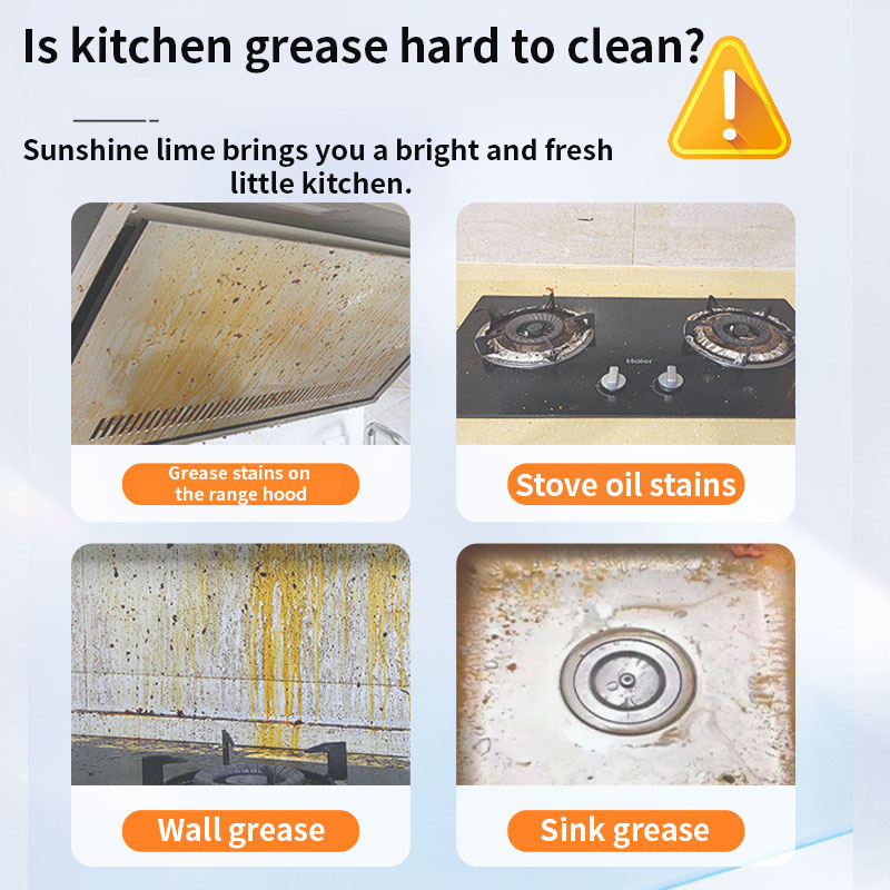 Kitchen Oil Stain Remover 500ml Heavy Oil Stain Cleaner with Strong Cleaning Power to Remove Oil Stains Grease Cleaner