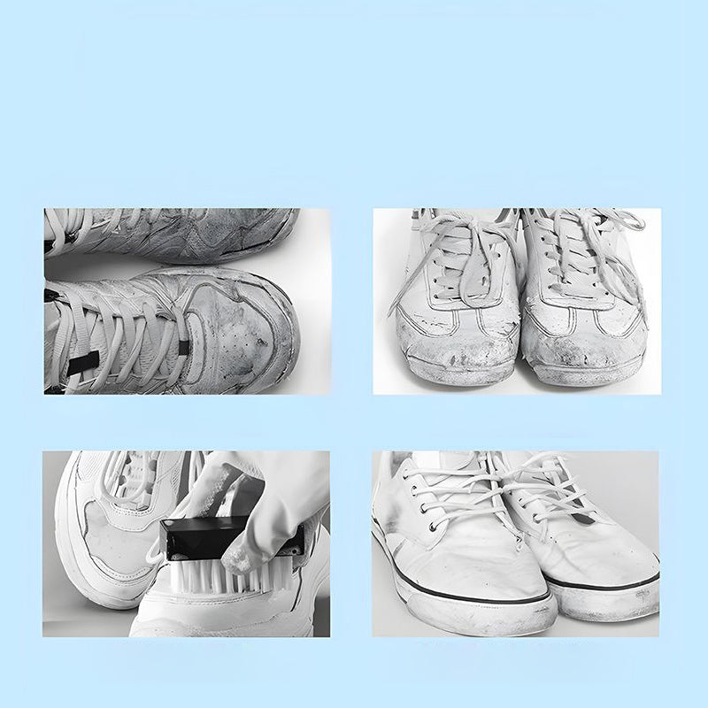 100g White Sneaker Dry Cleaner - No Water Needed, Fast Stain Removal for Canvas, Leather & Mesh Shoes, Portable Travel-Size Shoe Cleaner Spray to Keep White Shoes Bright & Fresh