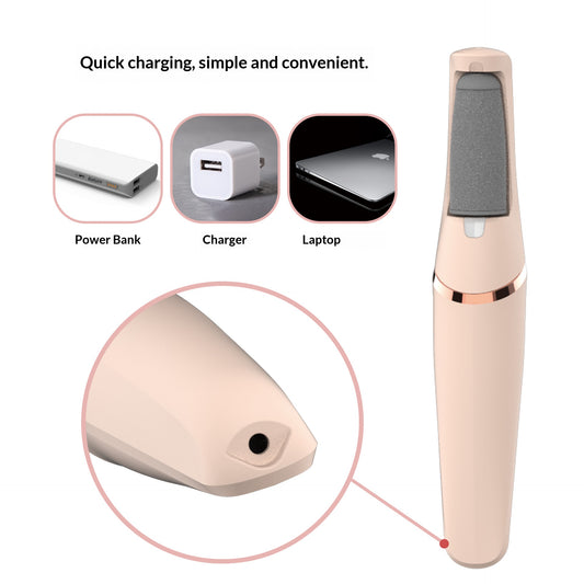 Removedor de calos elétrico para os pés - Esfoliante automático de pele morta e calcanhar para pés macios