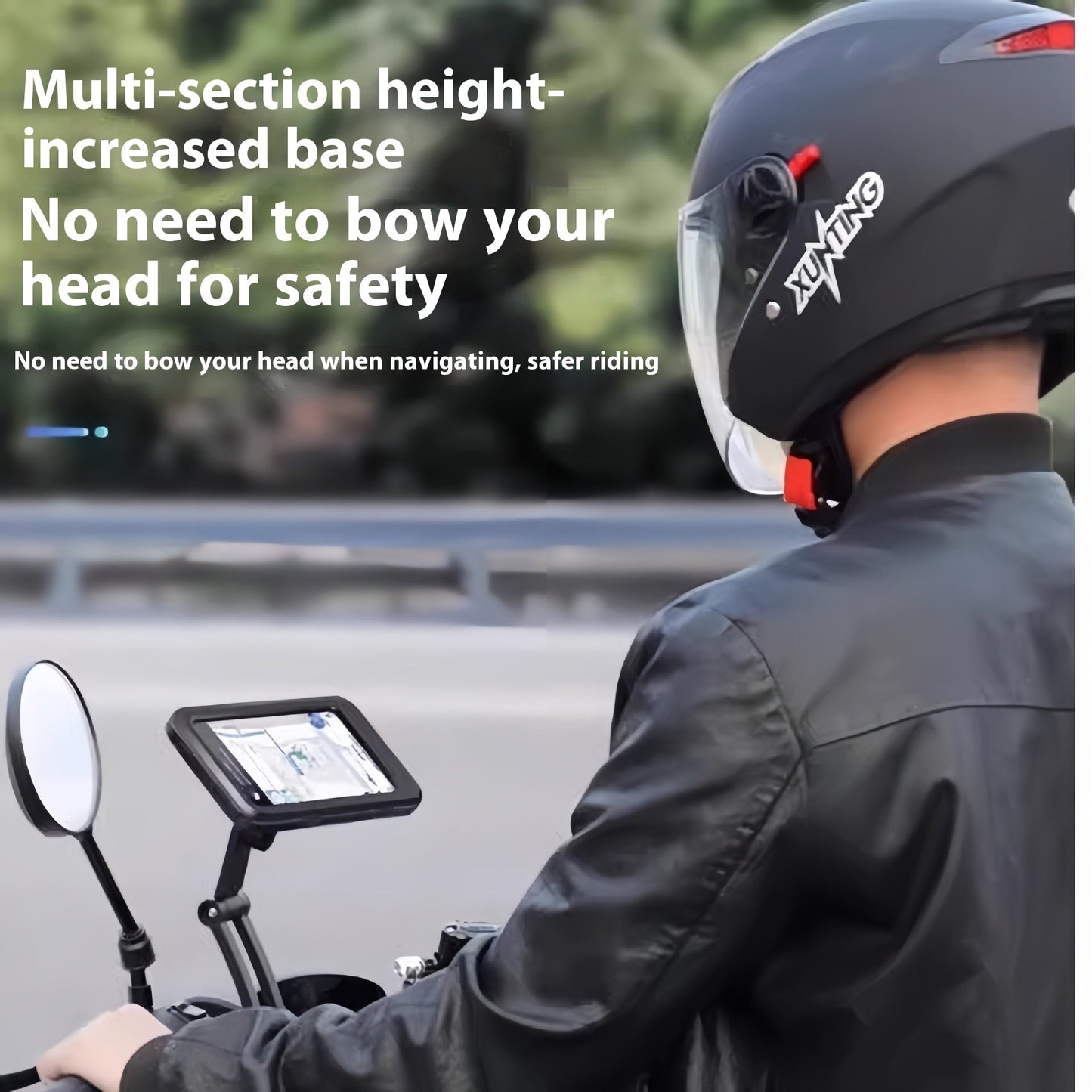 Soporte impermeable para teléfono de moto - Soporte para motos eléctricas y scooters para repartidores, navegación al aire libre y protección contra la lluvia