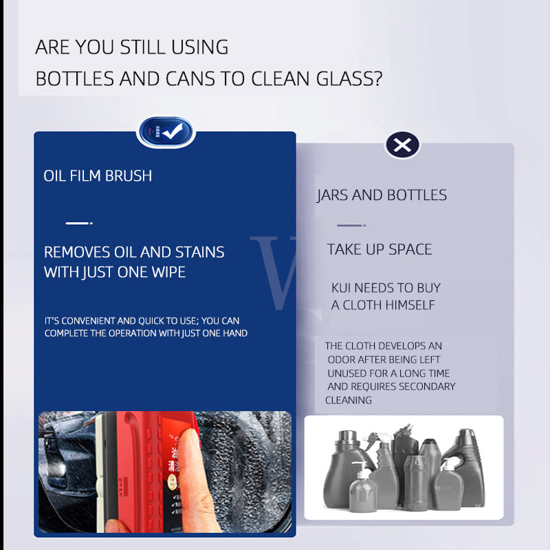 Oil Film Remover Brush for Car Windshield - Fast & Effective Cleaning Tool