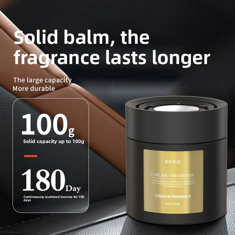 Durable Deodorization Car Air Freshener with Long-Lasting Fragrance Solid Balm Ornament in Glass Material Aromatherapy Product