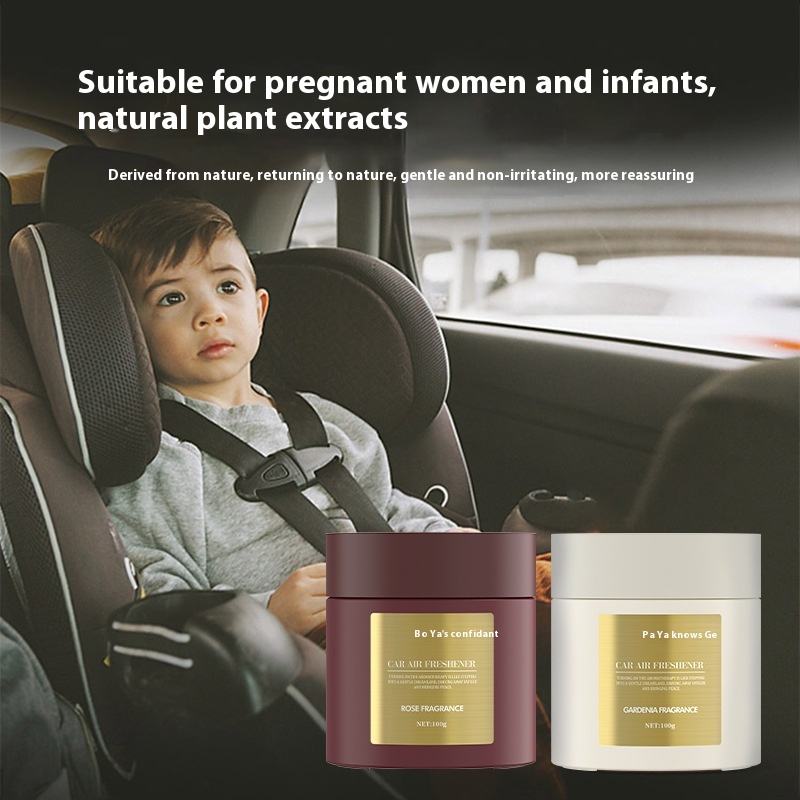 Durable Deodorization Car Air Freshener with Long-Lasting Fragrance Solid Balm Ornament in Glass Material Aromatherapy Product