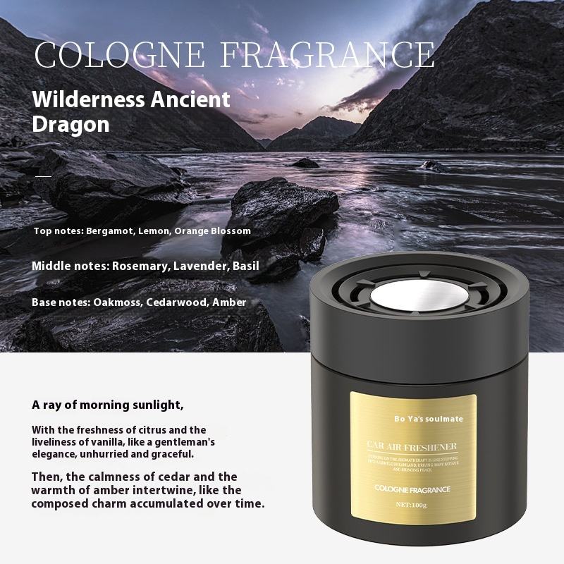 Durable Deodorization Car Air Freshener with Long-Lasting Fragrance Solid Balm Ornament in Glass Material Aromatherapy Product