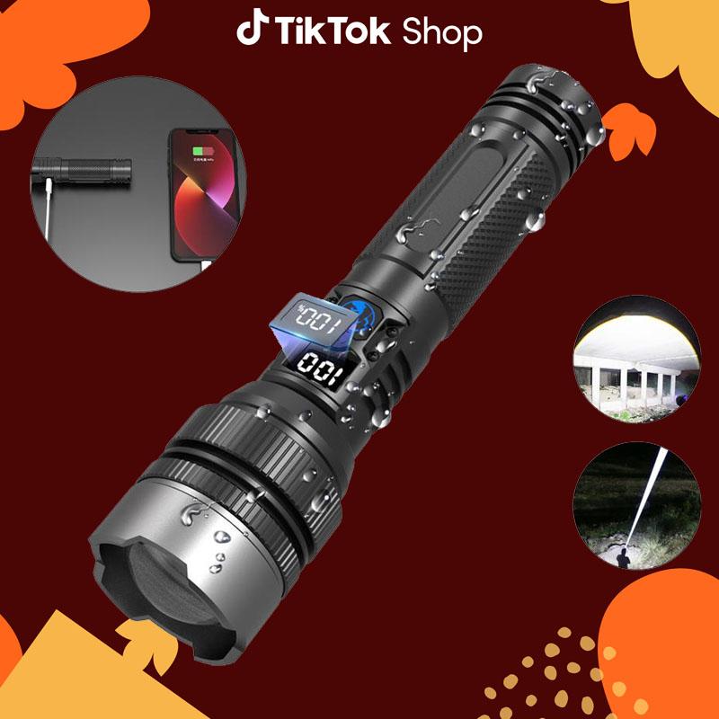 Lanterna Exterior com Ecrã LCD - Iluminação Inteligente para Cada Aventura