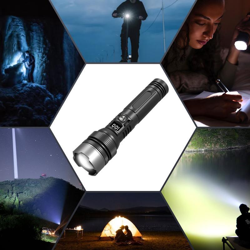 Lanterna Exterior com Ecrã LCD - Iluminação Inteligente para Cada Aventura