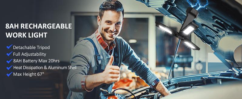 Lâmpada de acampamento multifuncional dobrável - Luz compacta para grandes aventuras