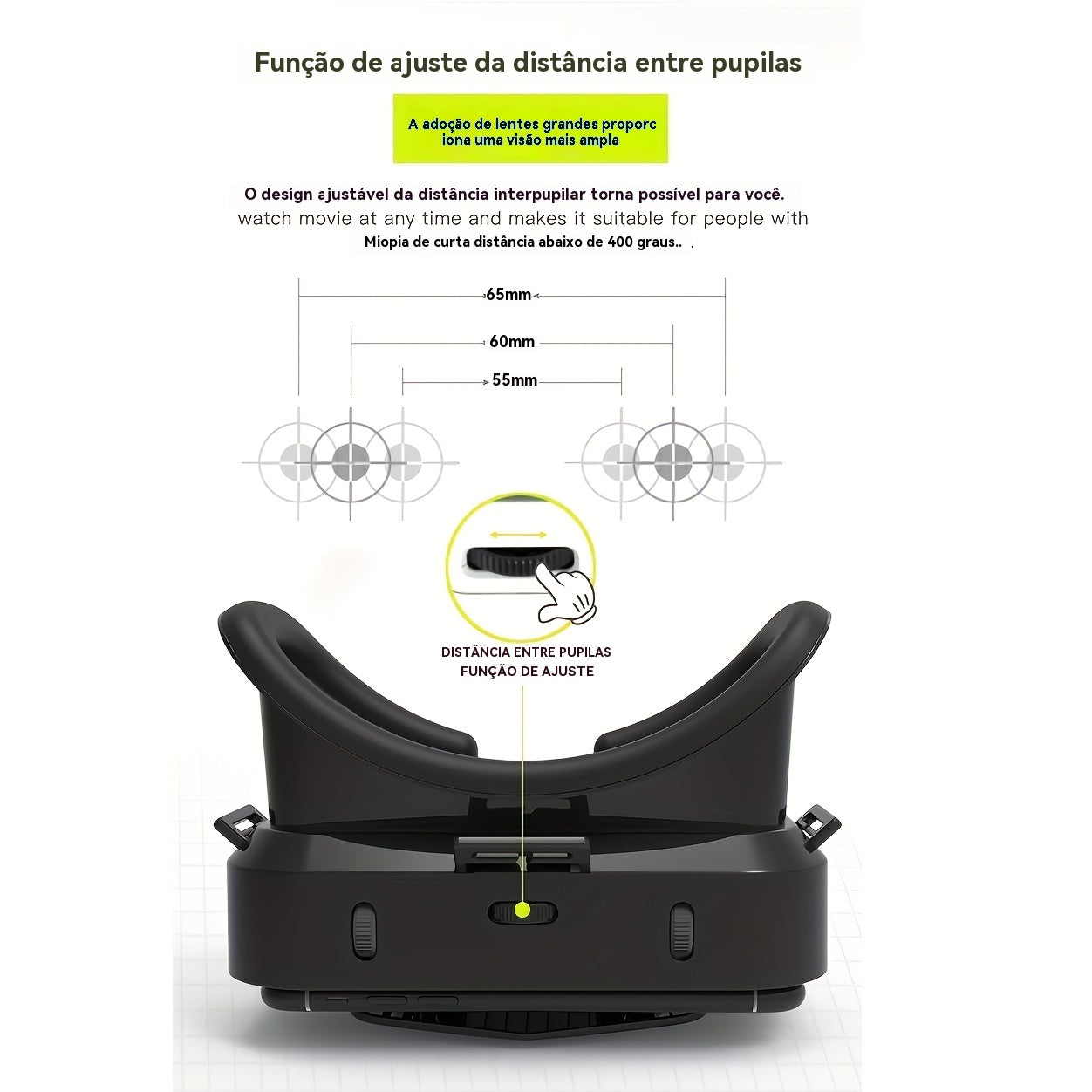 Óculos VR de Realidade Virtual 3D – Mergulhe em Um Mundo Além da Tela