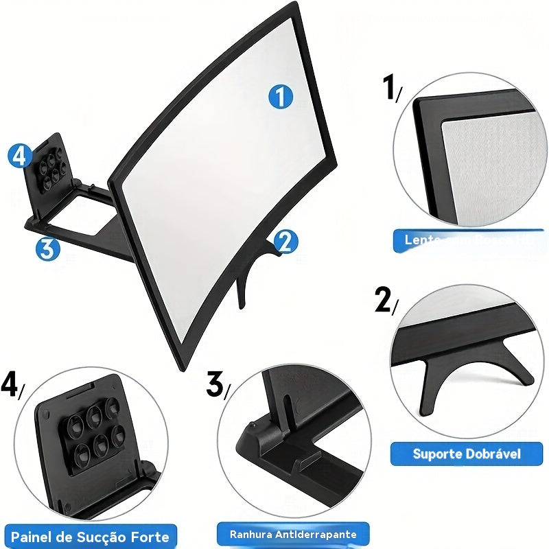 Amplificador de Tela para Smartphone de 14 Polegadas – Amplie Sua Visão, Aumente Seu Conforto