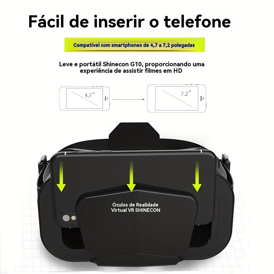Óculos VR de Realidade Virtual 3D – Mergulhe em Um Mundo Além da Tela
