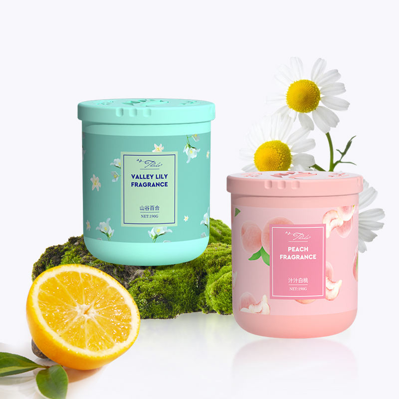 190g Solid Air Freshener Non-Fire Indoor and Car Aromatherapy Deodorant Balm Household Plastic Air Purifier