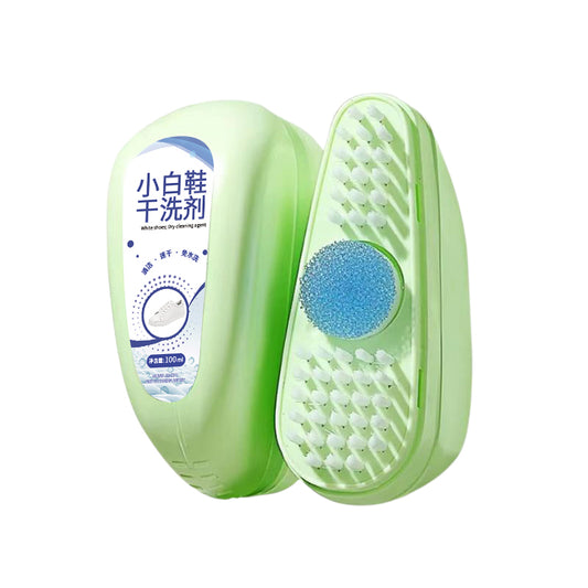 100g White Sneaker Dry Cleaner - No Water Needed, Fast Stain Removal for Canvas, Leather & Mesh Shoes, Portable Travel-Size Shoe Cleaner Spray to Keep White Shoes Bright & Fresh